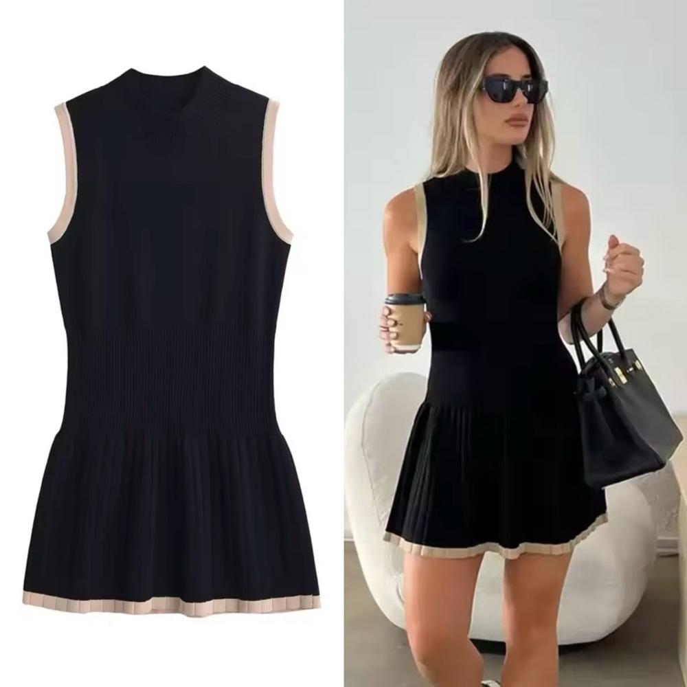 New-Fashion sweater dress/Knitted mini Dress/ Sleeveless dress